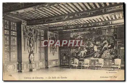 Ansichtskarte AK Chateau De Cheverny La Salle Des Gardes Epee Armure