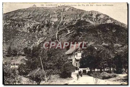 Cartes postales Lourdes La Funiculaire Du Pic Du Jer Gare inferieure