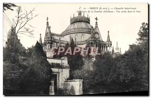 Ansichtskarte AK Dreux Chapelle Saint Louis Vue prise dans le parc