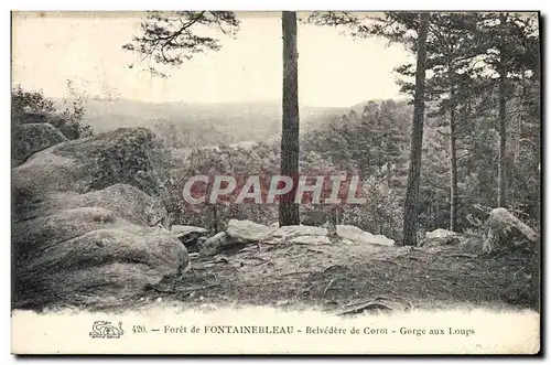 Ansichtskarte AK Foret De Fontainebleau Belvedere De Corot Gorge Aux Loups