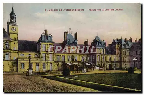 Ansichtskarte AK Palais De Fontainebleau Facade Sur La Cour Des Adieux