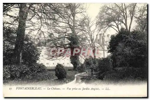 Ansichtskarte AK Fontainebleau Le Chateau Vue Prise Au Jardin Auglais