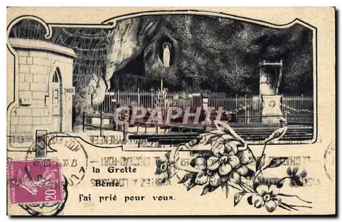 Cartes postales A La Grotte Benie Jai Prie Pour Vous Lourdes