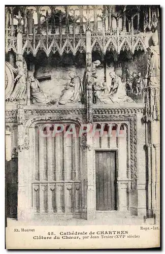 Cartes postales Cathedrale De Chartres Cloitre Du Choeur par Jean Texier