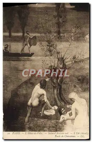 Ansichtskarte AK Paris L&#39Hotel De Ville Salon D&#39Arrivee Sud l&#39ete Puvis de Chavannes