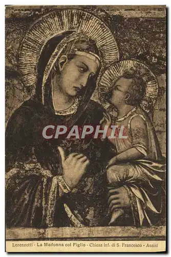 Cartes postales Lorenzetti La Madonna Col Figlio Chiesa inf di S Francesco Assisi