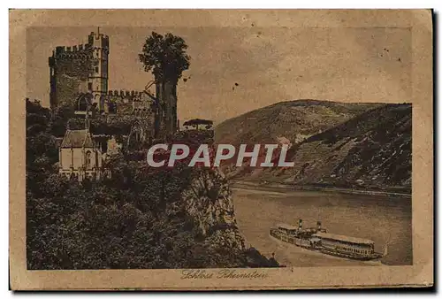 Cartes postales Schloss Rheinstein Bateau