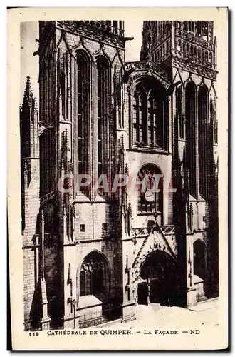 Ansichtskarte AK Cathedrale De Quimper La Facade