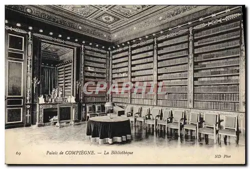 Ansichtskarte AK Palais De Compiegne La Bibliotheque