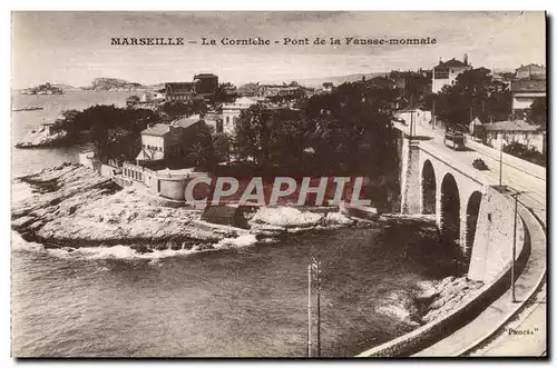 Cartes postales Marseille La Corniche Pont De La Fausse Monnale