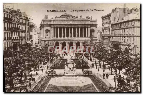 Ansichtskarte AK Marseille Le Square De La Bourse