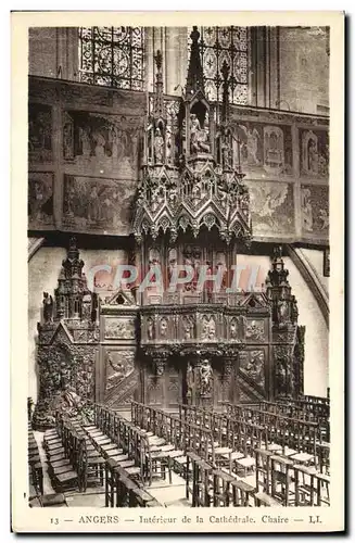 Cartes postales Angers Interieur De La Cathedrale Chaire