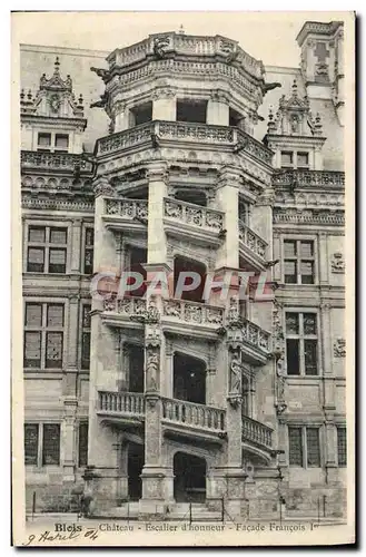 Cartes postales Blois Chateau Escalier D&#39Honneur Facade Francois 1er