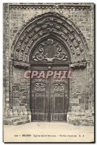 Ansichtskarte AK Blois Eglise Saint Nicolas Porte D&#39Entree