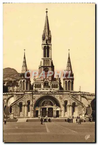 Cartes postales Lourdes Facade De La Basilique