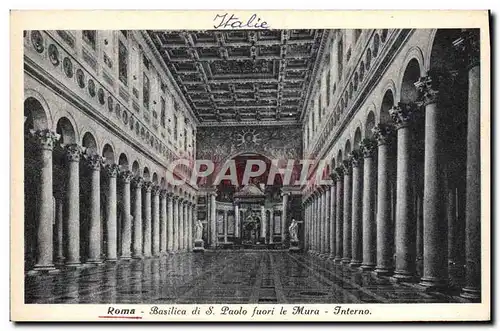 Cartes postales Roma Basilica Di Paolo Fuori Le Mura Interno