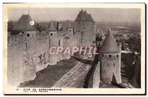 Ansichtskarte AK Cite De Carcassonne Les lices hautes