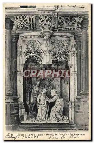 Ansichtskarte AK Eglise De Brou Details du retable La visitation