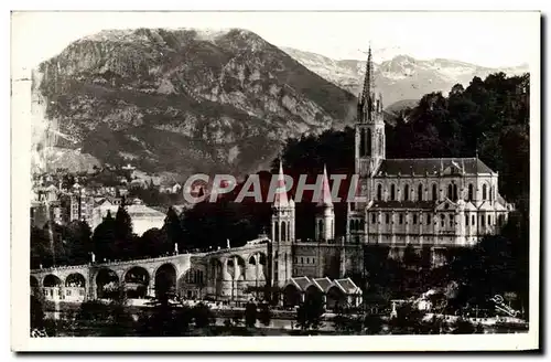 Cartes postales moderne Lourdes La Basilique Et Pic Du Jer