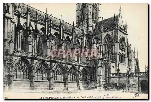 Ansichtskarte AK Cathedrale D&#39Evreux Cote Meridional