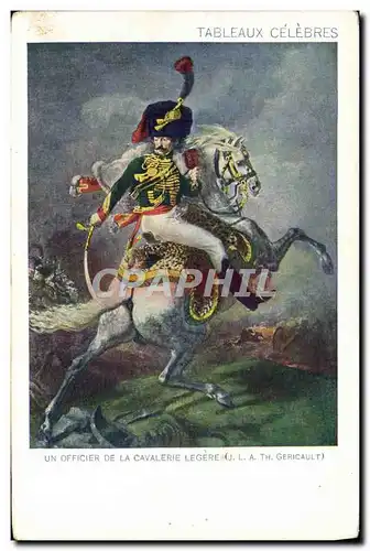 Cartes postales Tableaux Celebres Un officier de la cavalerie legere Gericault Militaria