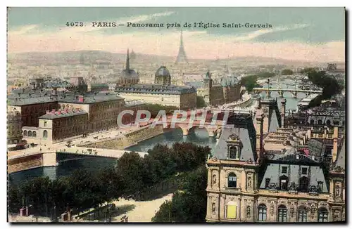 Ansichtskarte AK Paris Panorama Pris De I&#39Eglise Saint Gervais