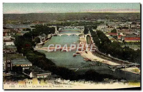 Ansichtskarte AK Paris La Seine Prise Du Trocadero