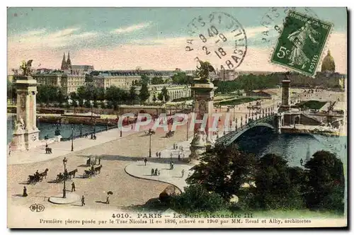 Cartes postales Paris Le Pont Alexandre III