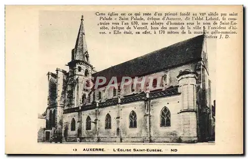 Cartes postales Auxerre L'Eglise Saint Eusebe