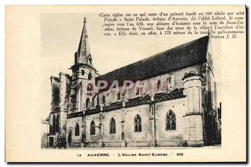 Cartes postales Auxerre L&#39Eglise Saint Eusebe