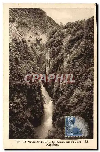 Ansichtskarte AK Saint Sauveur La Gorge Vue Du Pont Napoleon