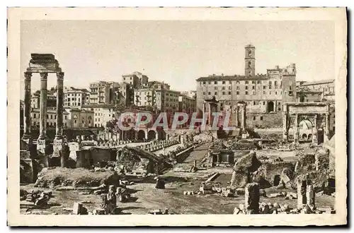 Cartes postales Roma Foro Romano Con il Tempio di Castore e Polluce e la basilica Giulia