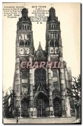 Cartes postales Tours La Cathedrale