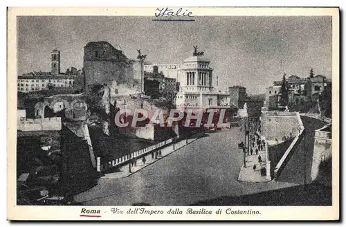 Ansichtskarte AK Roma Via Dell&#39Impero Dalla Basilica Di Costantino