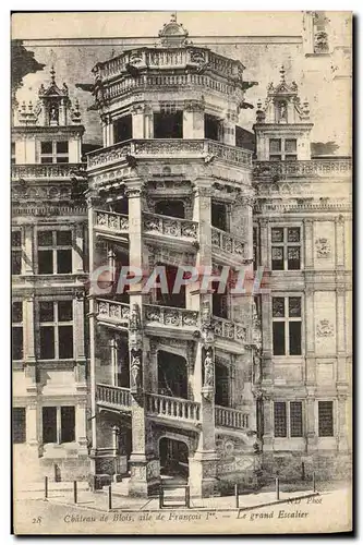 Ansichtskarte AK Chateau De Blois Aile de Francois 1er Le grand escalier