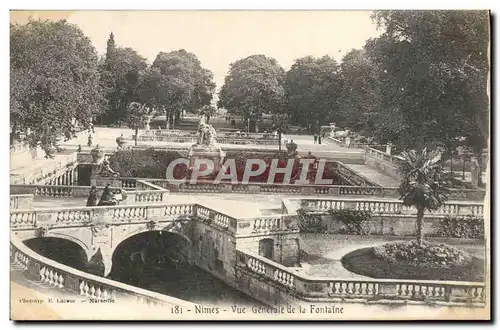 Cartes postales Nimes Vue Generale De La Fontaine