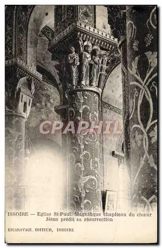 Cartes postales Issoire Eglise St Paul Magnifique Chapiteau du choeur Jesus predit sa resurrection