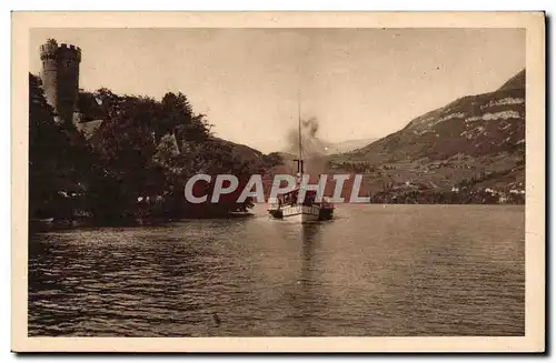 Ansichtskarte AK Annecy Duingt Vue Prise Du Debarcadere Bateau