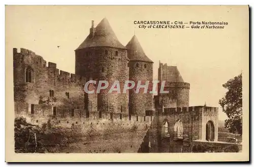 Ansichtskarte AK Carcassonne Cite Porte Narbonnaise