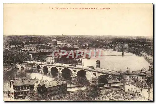 Cartes postales Toulouse Vue Generale Sur La Garonne