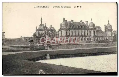 Cartes postales Chantilly Facade Du Chateau