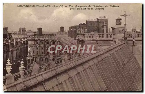 Cartes postales Saint Germain En Laye Vue Plongeante De Interieur du chateau prise du haut de la chapelle