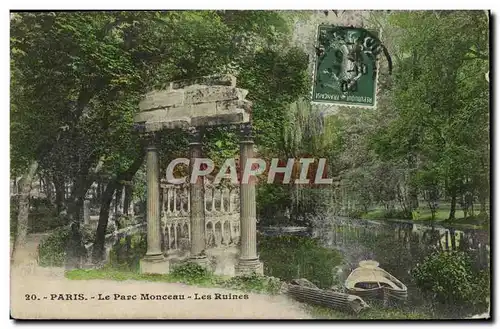 Cartes postales Paris Le Parc Monceau Les Ruines