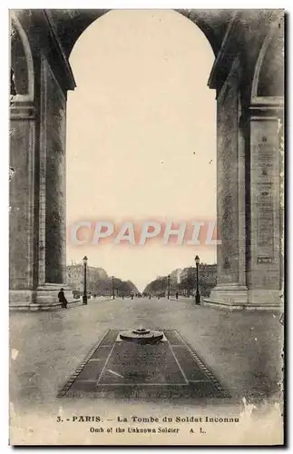 Cartes postales Paris La Tombe Du Soldat Inconnu Militaria