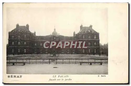 Cartes postales Senat Le Palais Facade Sur Le Jardin