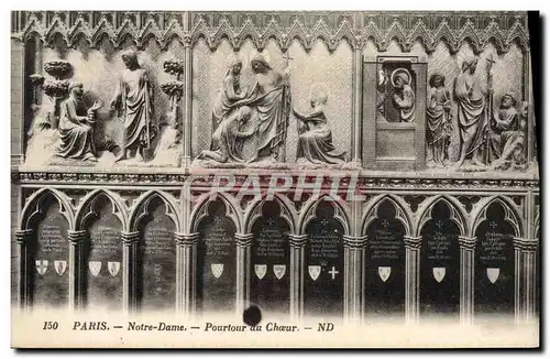 Cartes postales Paris Notre Dame Pourtour Au Choeur