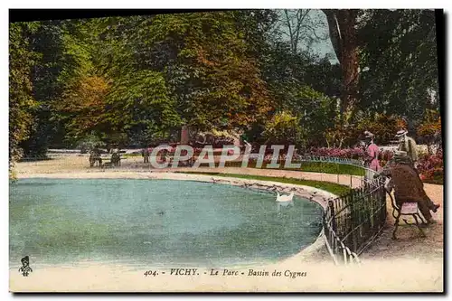 Ansichtskarte AK Vichy Le Parc Bassin Des Cygnes