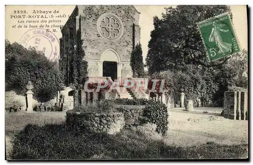 Cartes postales Abbaye de Port Royal Les Ruines des piliers et de la base de la chaire