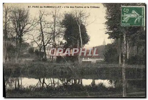 Cartes postales Parc de Rambouillet L&#39ile des Festins et le Chateau