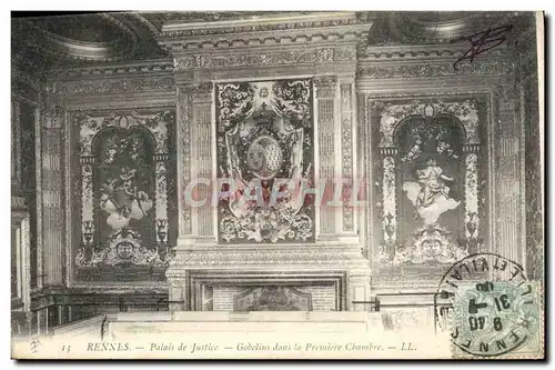 Cartes postales Rennes Palais de Justice Gobelins dans la premier chambre